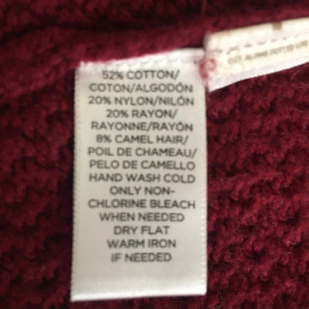 LOFT fold over neckline long open front cardigan